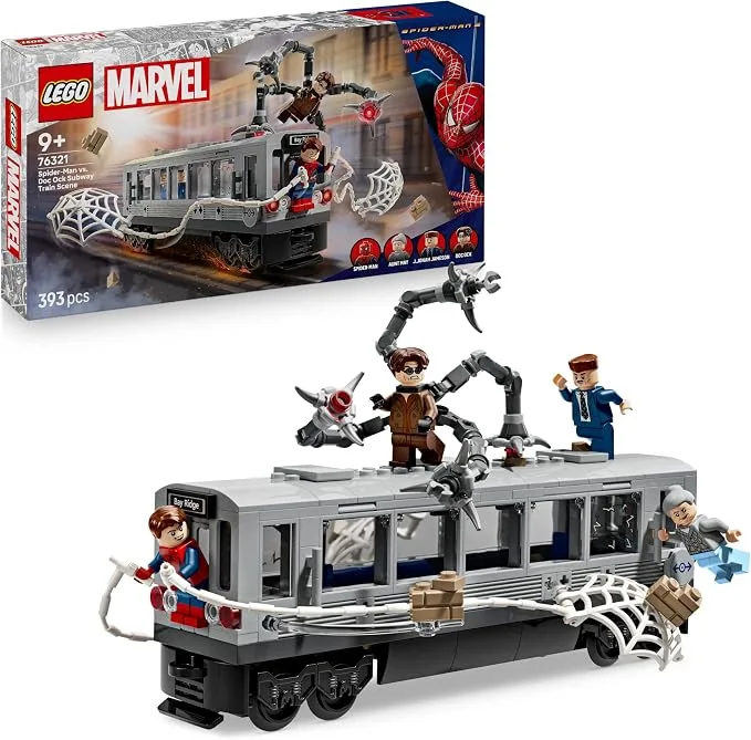 LEGO Marvel - La Scène du Train de Spider-Man et Docteur Octopus - 76321