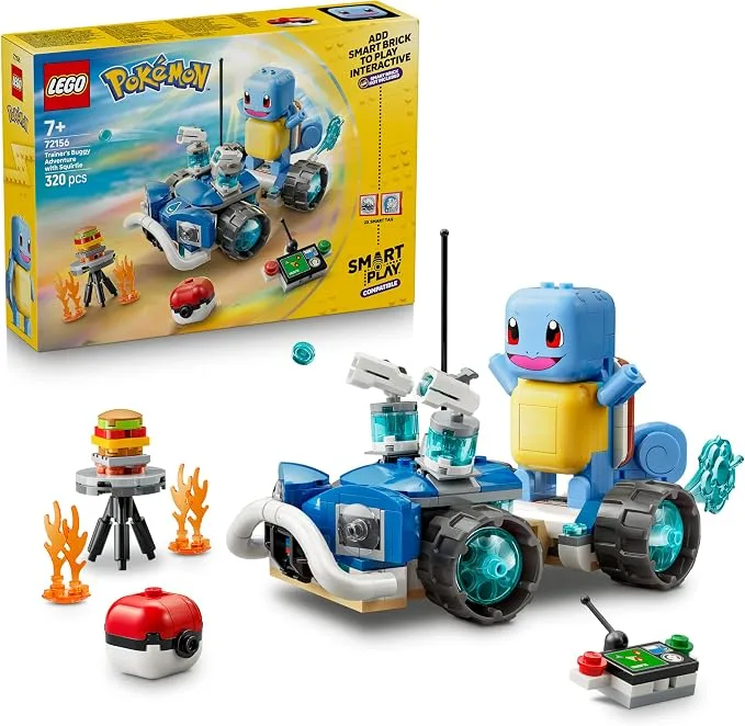 LEGO Pokémon - Smart Play Pokémon L'aventure de Carapuce avec le buggy du Dresseur - 72156