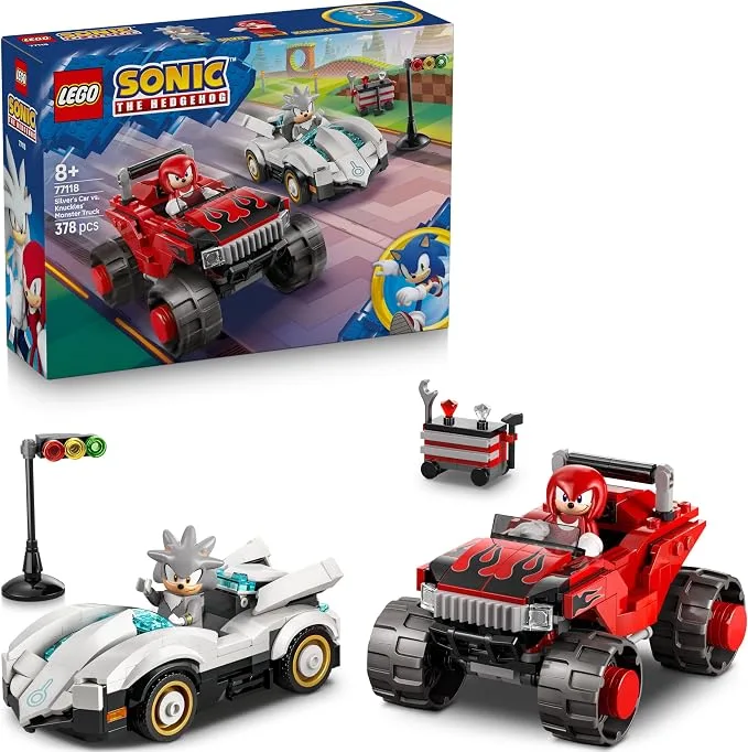 LEGO Sonic - la Voiture de Silver contre le Monster Truck de Knuckles - 77118