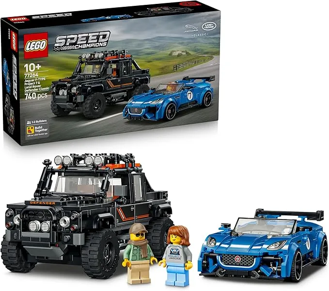 LEGO Speed Champions - La Jaguar Project 7 et le Land Rover Defender - 77264