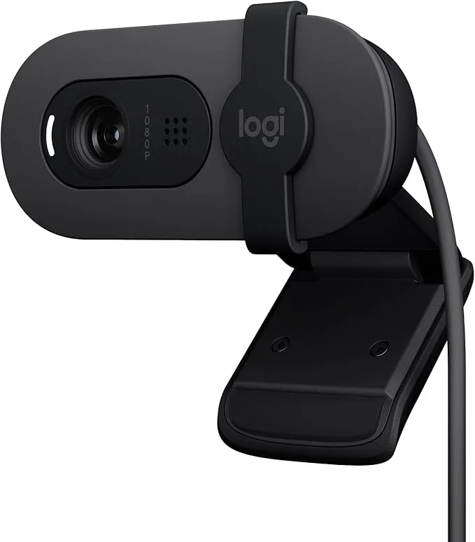 Logitech Brio 100 webcam Full HD pour réunions/streaming