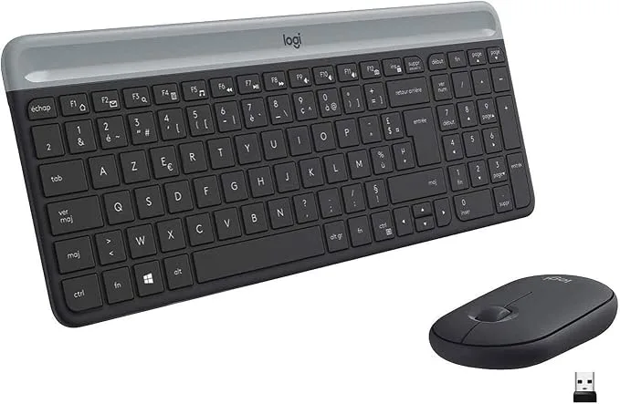 Logitech MK470 Combo Clavier Souris sans Fil pour Windows