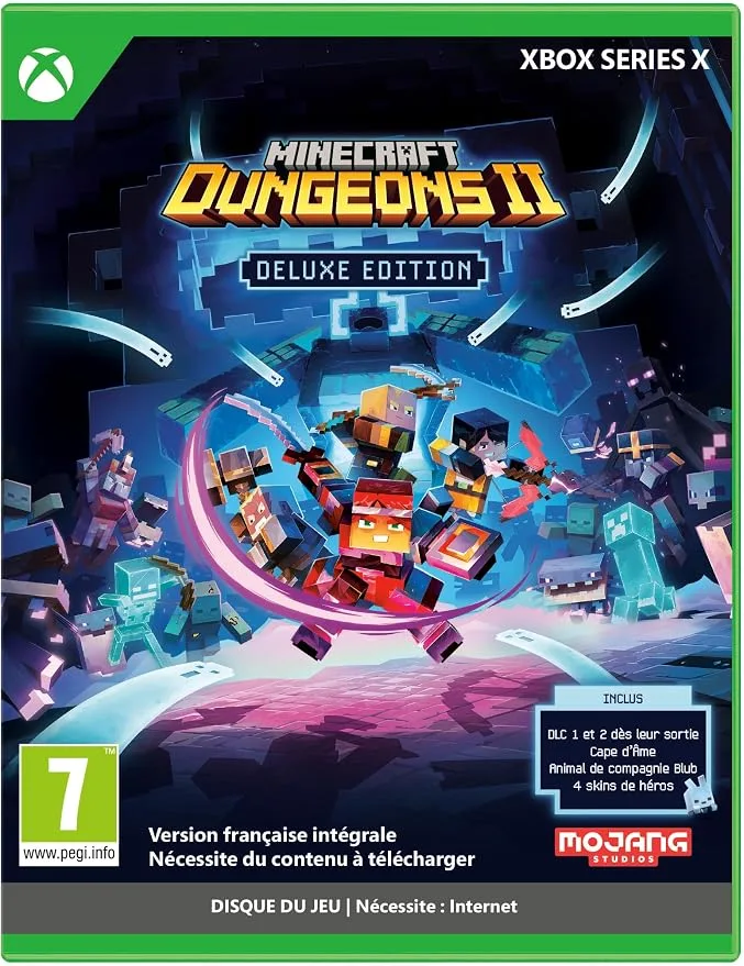 Minecraft Dungeons II - & - Version physique + téléchargement du contenu requis - Deluxe Edition - Xbox Series