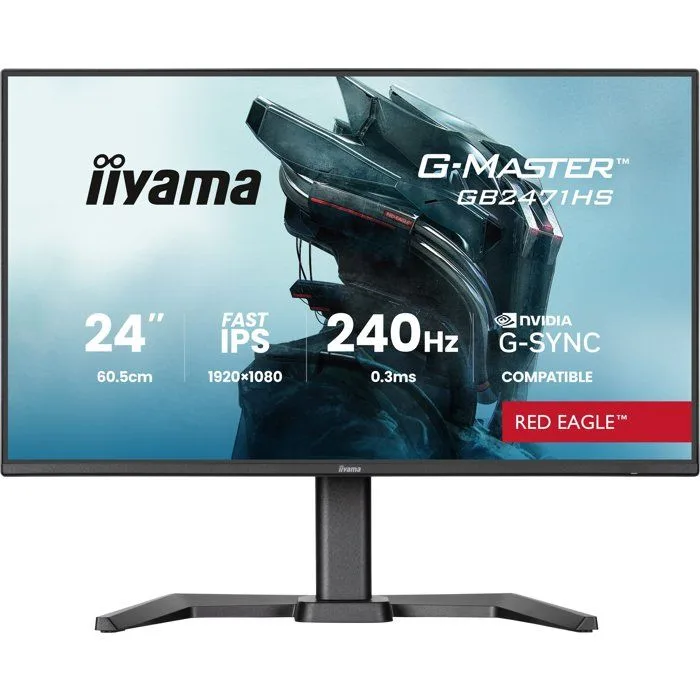 Moniteur iiyama GB2471HS-B1 / 23.8" 1920 x 1080 Full HD / 240Hz / 0,2ms / Pied reglable
