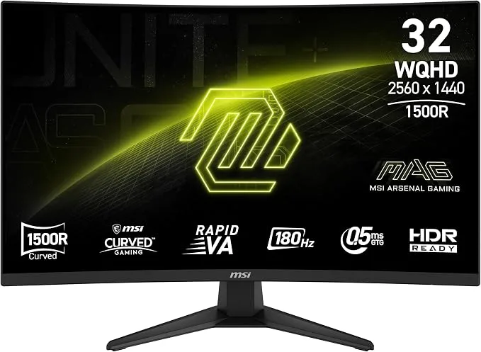 MSI MAG 321CQF E18 écran plat de PC 80 cm (31.5") 2560 x 1440 pixels Wide Quad HD Noir