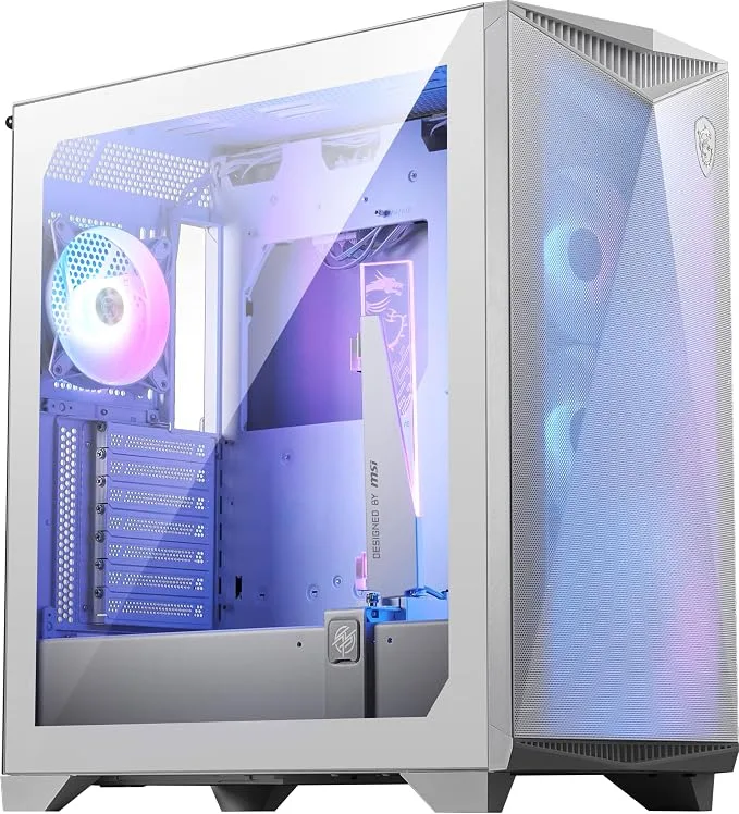 MSI MPG Gungnir 300R Airflow White Boîtier PC Mid-Tower, Capacité E-ATX,