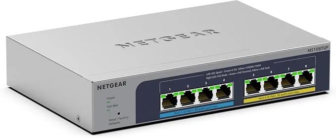 Netgear (MS108TUP) Smart Switch Multi-Gigabit Ethernet Ultra60 PoE 8