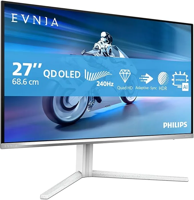 Philips Evnia 6000 27M2N6501L/00 écran plat de PC 67,3 cm (26.5") 2560 x 1440 pixels Quad HD QD-OLED Blanc
