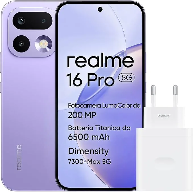 realme 16 Pro 5G Smartphone · 78″ · 8 Go · 256 Go · Violet · 144 Hz