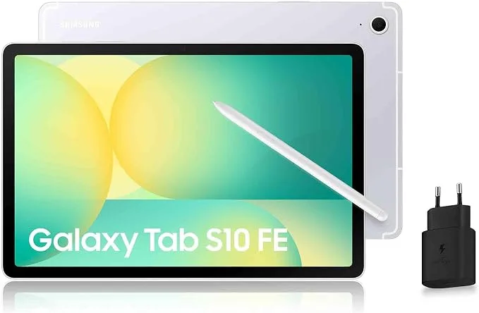 Samsung Galaxy Tab S10 FE · Chargeur · 10.9″ · 128 Go · Argent