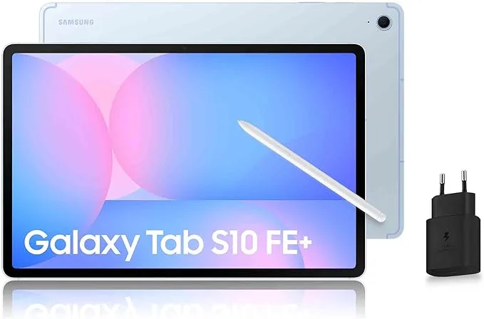 Samsung Galaxy Tab S10 FE+ · Chargeur · 13.1″ · 128 Go · Bleu
