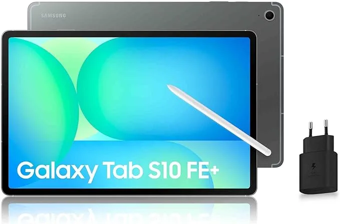 Samsung Galaxy Tab S10 FE+ · Chargeur · 13.1″ · 128 Go · Gris