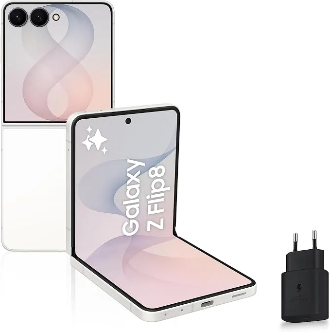 Samsung Galaxy Z Flip8, Smartphone avec IA, 256 Go, Blanc, Version FR