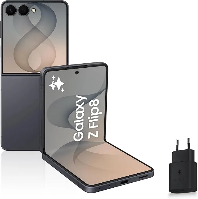Samsung Galaxy Z Flip8, Smartphone avec IA, 256 Go, Graphite, Version FR
