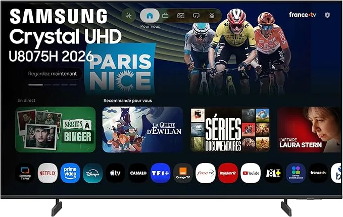 Samsung TV 43U8075H Crystal UHD 4K 43 pouces (109 cm) Smart TV 2026