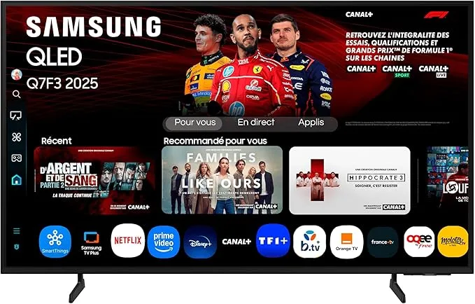 Samsung TV AI 75Q7F3 QLED 4K 75 pouces (189 cm) Smart TV Wi-Fi 2025