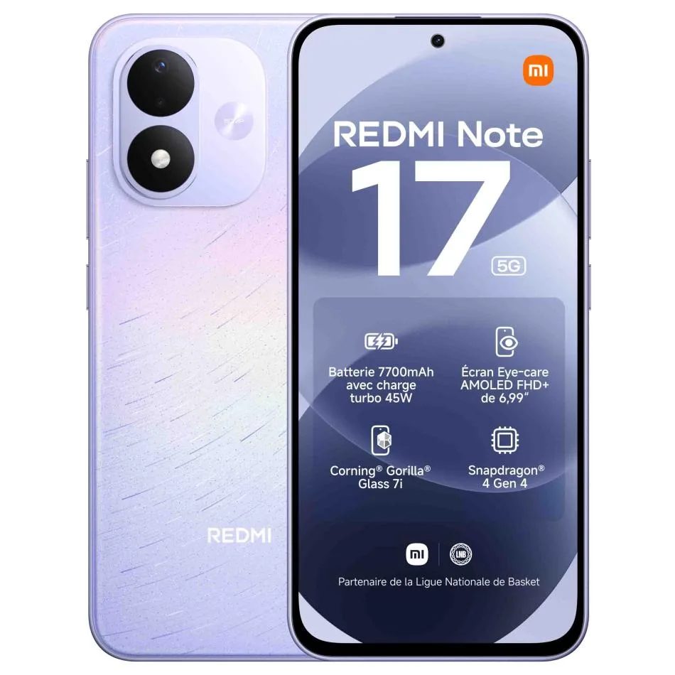 Smartphone Xiaomi Redmi Note 17 5G 128Go Violet
