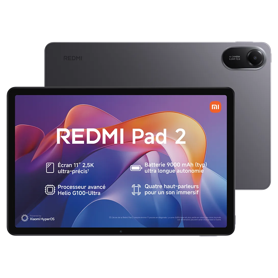 Tablette Android Xiaomi Redmi Pad 2 128Go Wi-Fi Gris V2