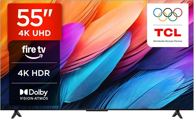 TCL 55PF650A 55" 4K Ultra HD Fire TV (Smart TV with Dolby Vision & Atmos, Tap and Ask Alexa)