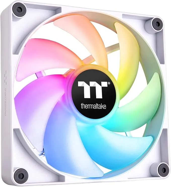 Thermaltake CT120 ARGB Sync | Lot de 2 Ventilateurs PWM 120mm, 2000 RPM, Éclairage ARGB, Daisy-Chain Intégré | Neige