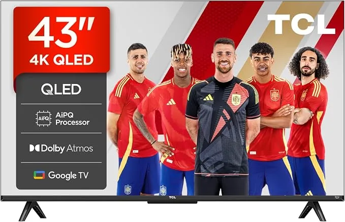 TV TCL 4K QLED 43T69C avec Google TV et Dolby Atmos 2.0