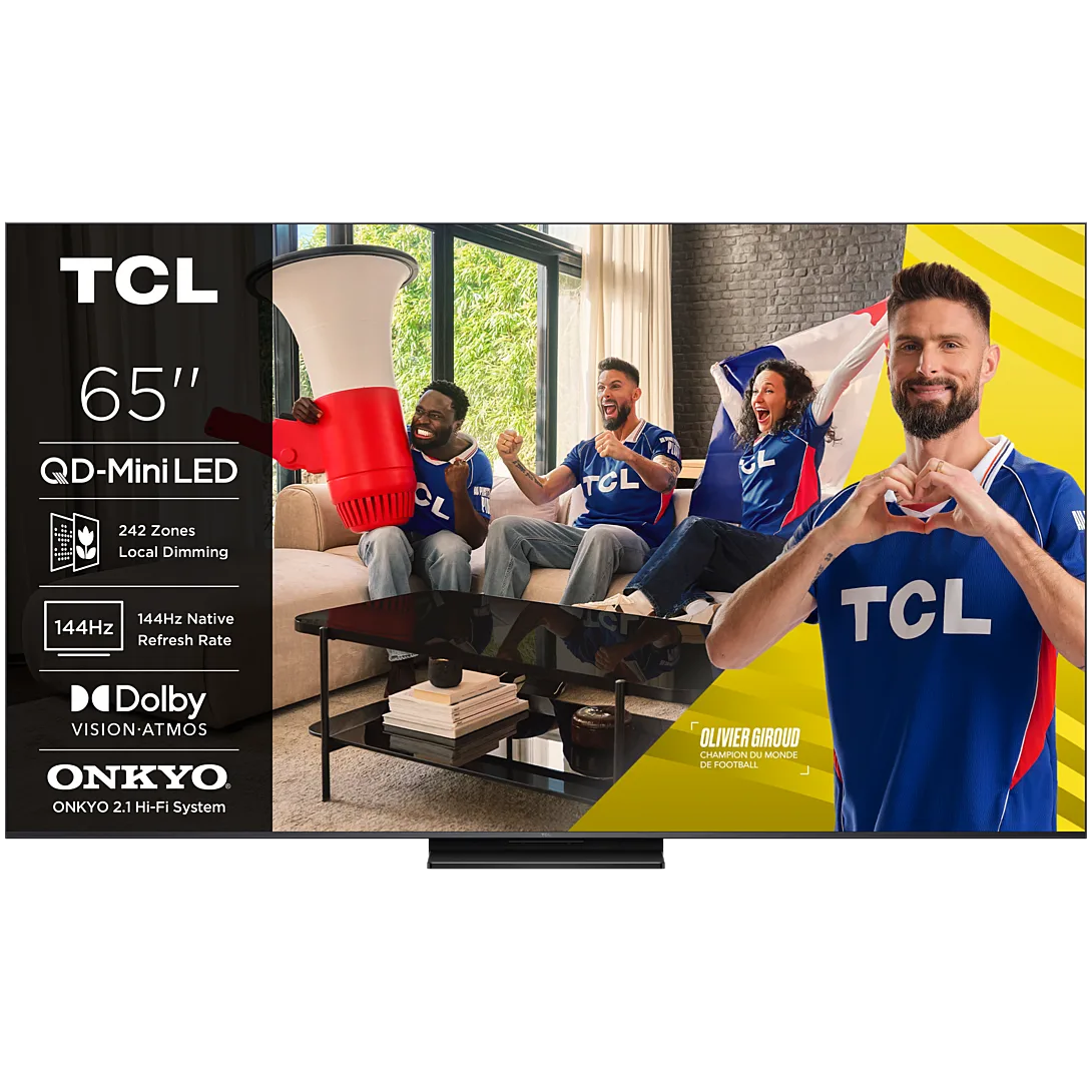 TV TCL QD-Mini LED 65C6K Pro avec Google TV et Onkyo 2.1