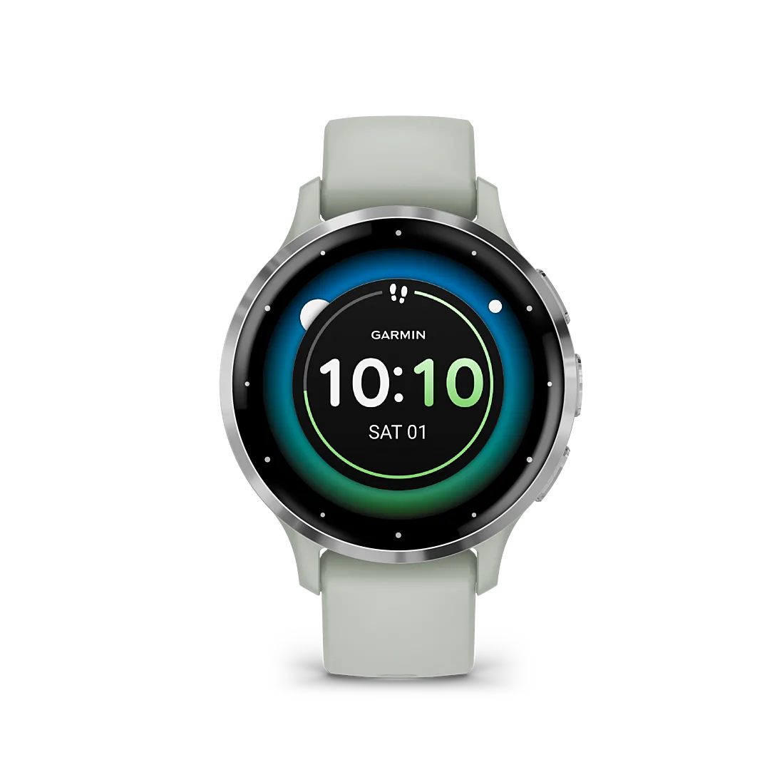 Venu 3S, Silver avec bracelet vert sauge