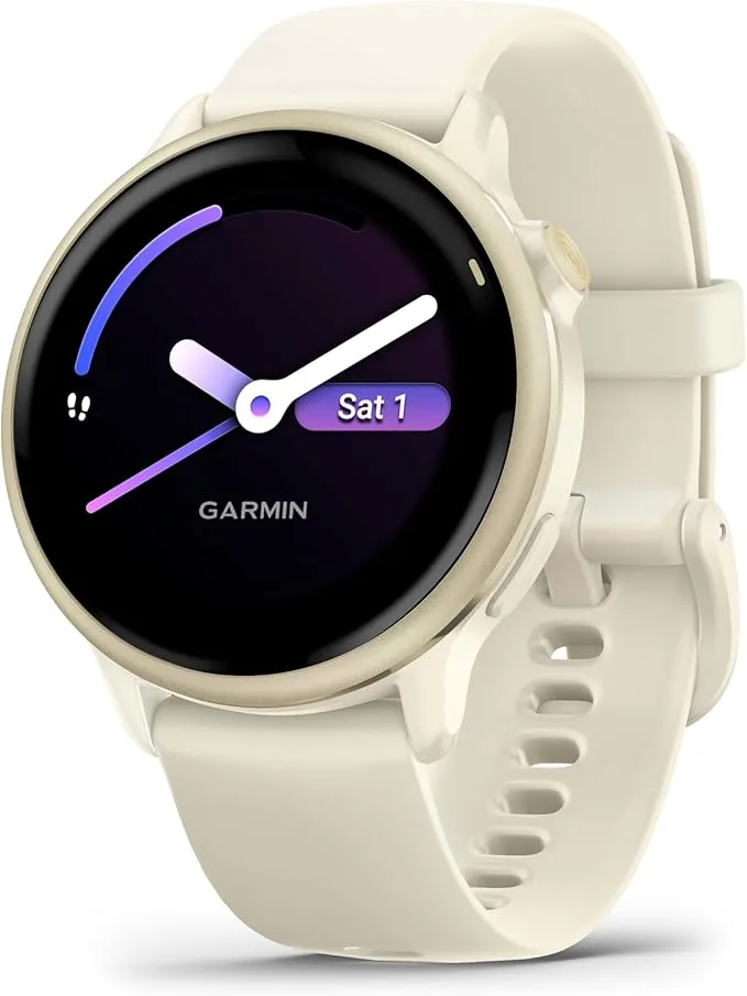 Garmin vívoactive 6, Montre connectée GPS sport & santé, Gold/Ivoire, 42mm