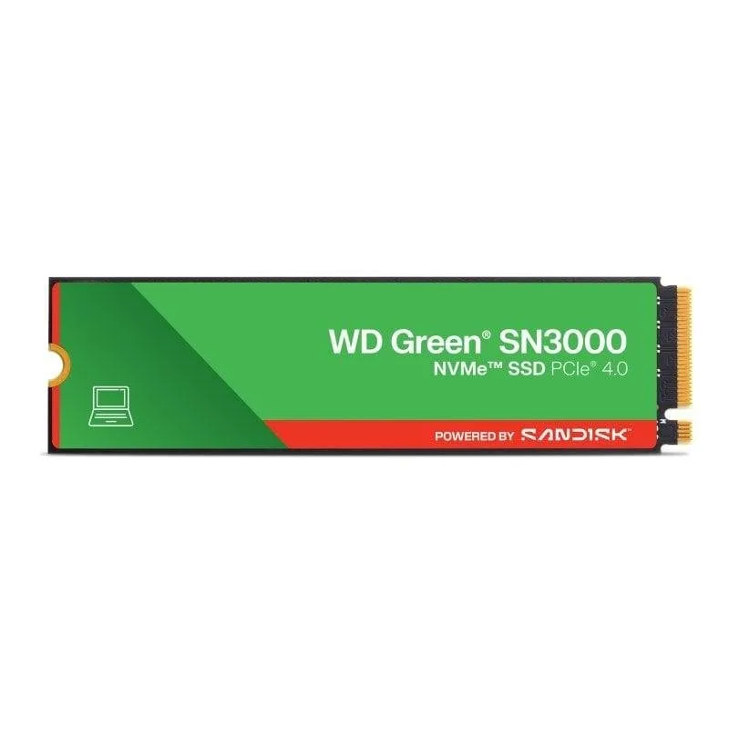 Western Digital – WDS500G4G0E – SSD Interne – Green – SN3000 – NVMe – 500 Go