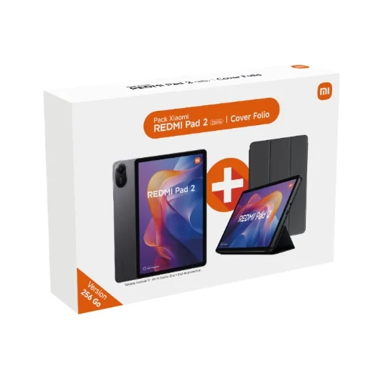 Xiaomi Pack tablette tactile Redmi Pad 2 11″ 256 Go + coque à rabat