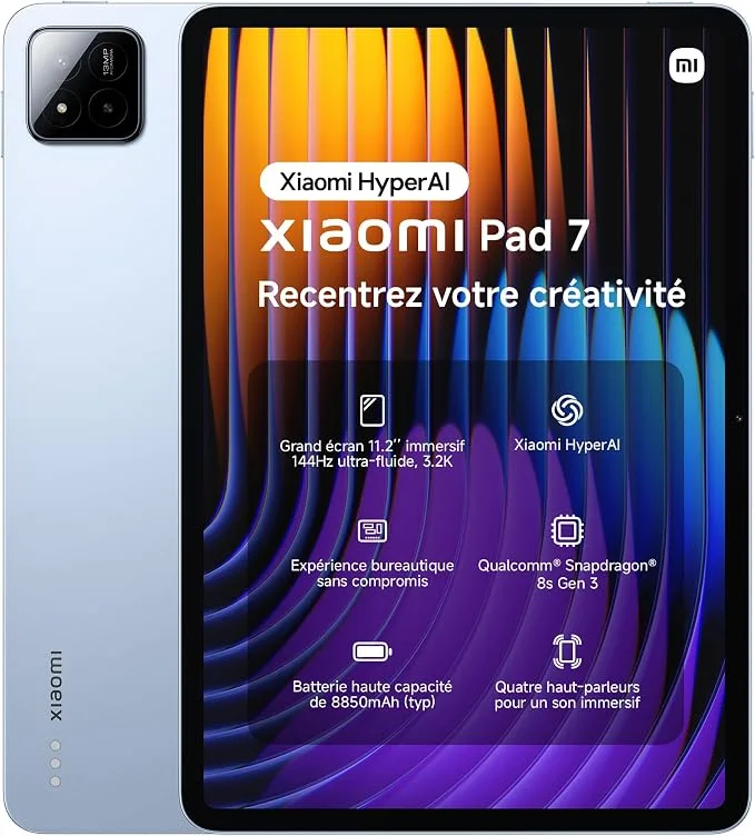 Xiaomi Pad 7 Tablette 8+128 Go Charge Turbo 45W – Bleu