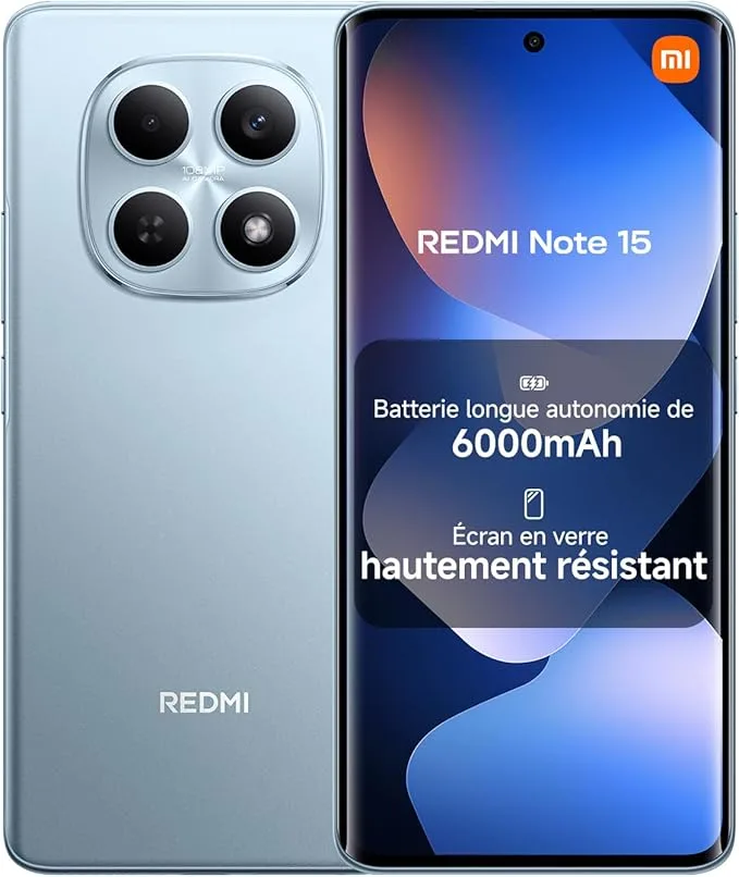 Xiaomi Redmi Note 15 5G Smartphone 8＋256 Go Design Ultra-Fin · 77″ · FHD · Violet