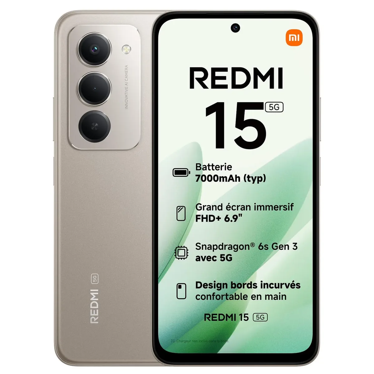 Xiaomi Smartphone Redmi 15 256 Go Gris