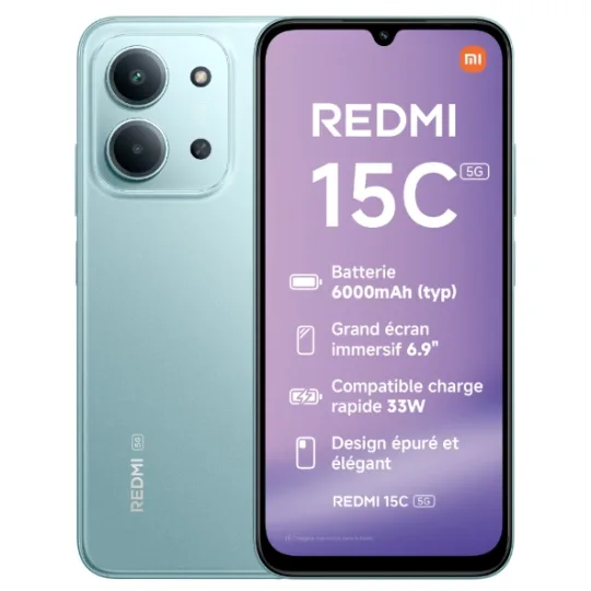 Xiaomi Smartphone Redmi 15C 128 Go 5G Vert