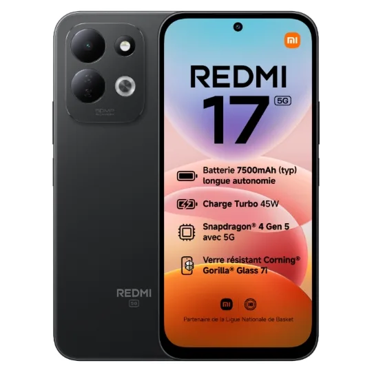 Smartphone Xiaomi Redmi 17 5G 128Go Noir