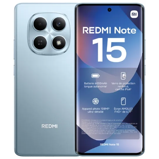 Xiaomi Smartphone Redmi Note 15 256 Go Bleu
