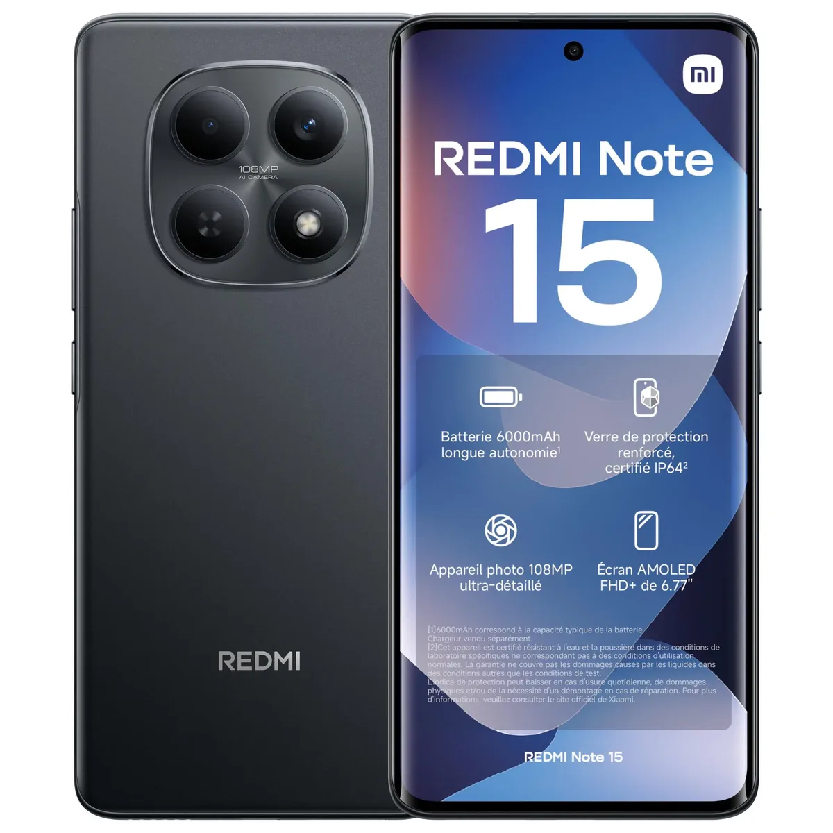 Xiaomi Smartphone Redmi Note 15 256 Go Noir