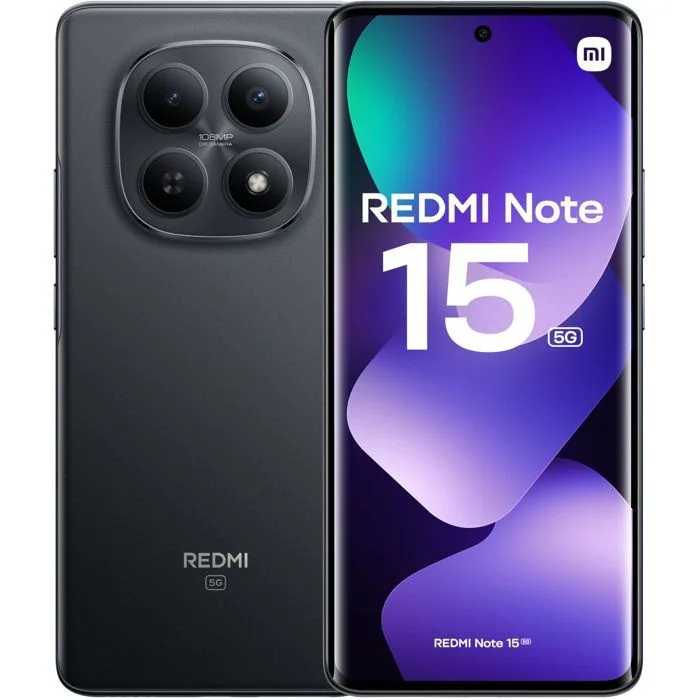 Xiaomi Smartphone Redmi Note 15 5G 256 Go Noir