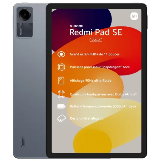 Xiaomi Tablette tactile Redmi Pad SE 11″ 256 Go Wi-Fi Gris
