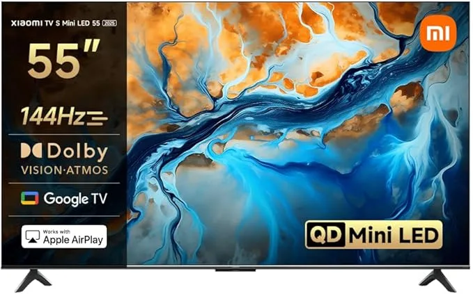 Xiaomi TV S Mini 55 2025, QLED, 55 inch, Mini LED, Dolby Vision, Dolby Atmos144Hz, 1200 nits